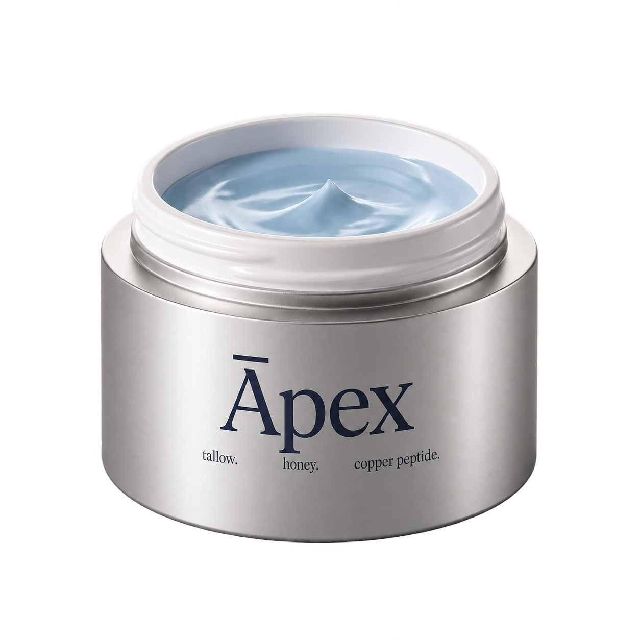 Open GHK-Cu Tallow Balm jar viewed from the front